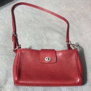Red COACH cross body purse